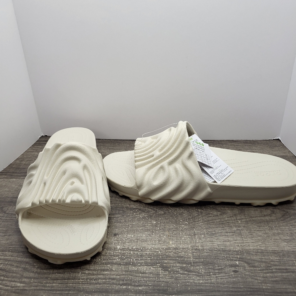 Salehe Bembury x Crocs The Pollex Slide Size 13 Mens Cream Recovery Sandals New